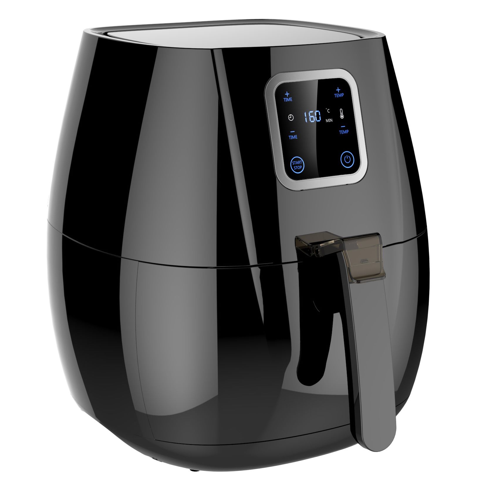 Digital Air Fryer Low Fat Free Frying Deep Healthy Oil Black Kitchen